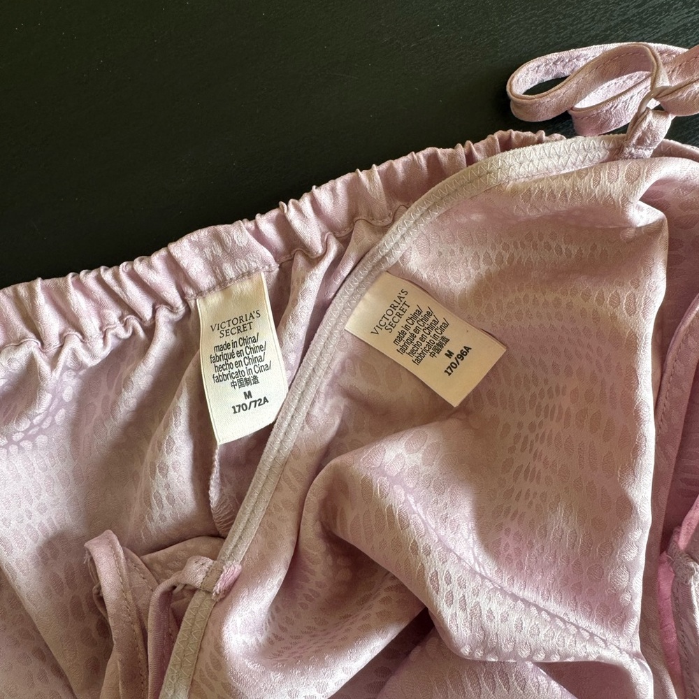 Victoria's Secret Light Pink Lace Trim Pajama Set - Picture 6 of 6